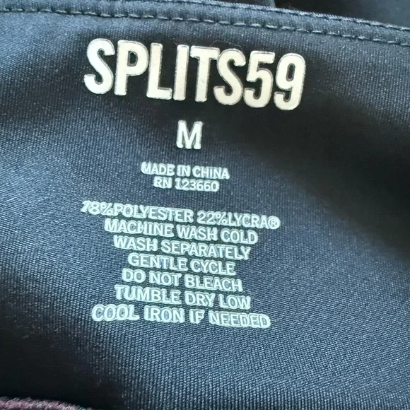 Splits59 Sydney Leggings Black Peach Burgundy Active Athleisure Women’s Medium - Picture 10 of 10